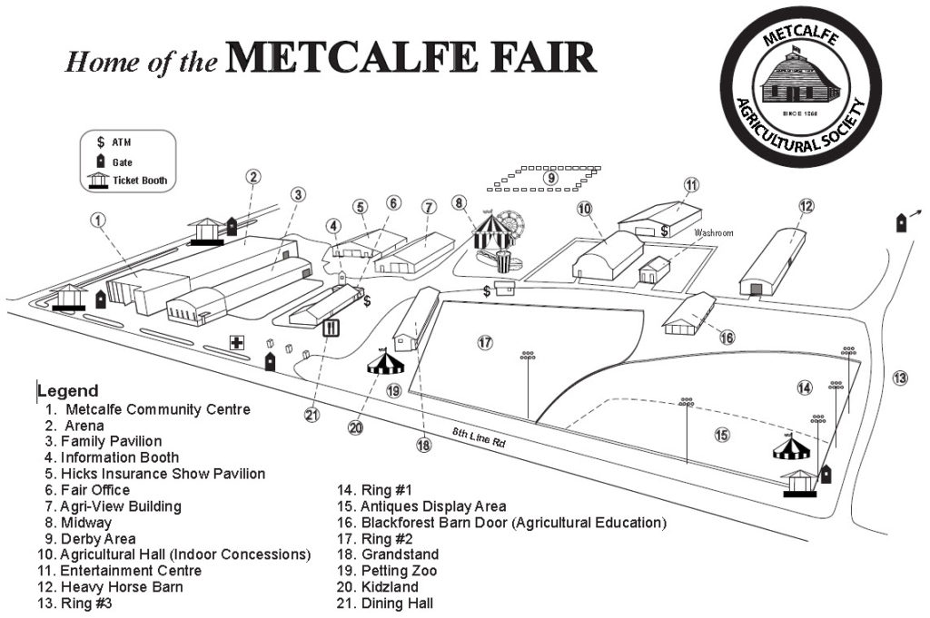 Map of the Fairgrounds Metcalfe Fair